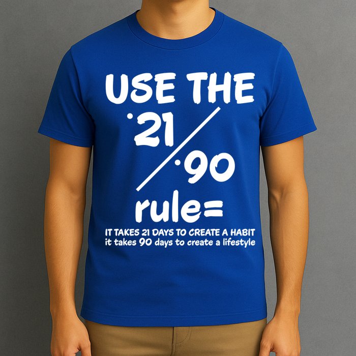 Use The 21/90 Rule= It Takes 21 Days To Create A Habit Gift T-Shirt