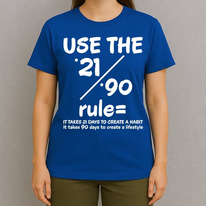 Use The 21/90 Rule= It Takes 21 Days To Create A Habit Gift T-Shirt