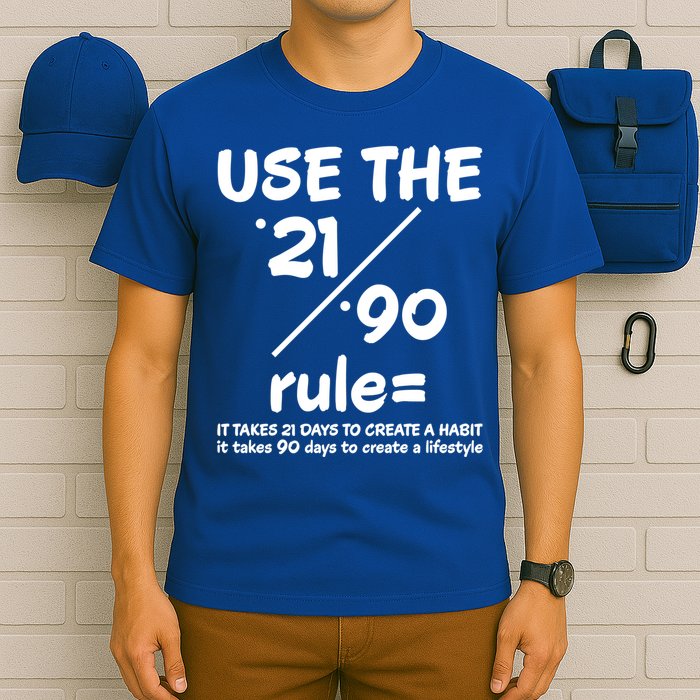 Use The 21/90 Rule= It Takes 21 Days To Create A Habit Gift T-Shirt