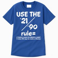 Use The 21/90 Rule= It Takes 21 Days To Create A Habit Gift Tall T-Shirt