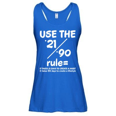 Use The 21/90 Rule= It Takes 21 Days To Create A Habit Gift Ladies Essential Flowy Tank
