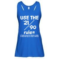 Use The 21/90 Rule= It Takes 21 Days To Create A Habit Gift Ladies Essential Flowy Tank