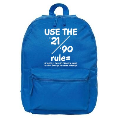 Use The 21/90 Rule= It Takes 21 Days To Create A Habit Gift 16 in Basic Backpack