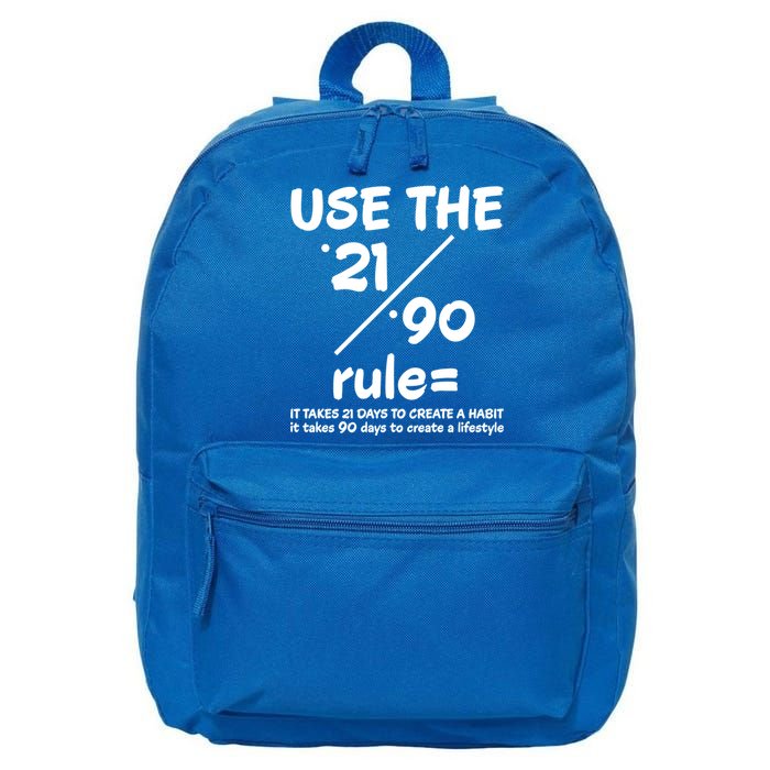 Use The 21/90 Rule= It Takes 21 Days To Create A Habit Gift 16 in Basic Backpack