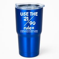 Use The 21/90 Rule= It Takes 21 Days To Create A Habit Gift Tumbler