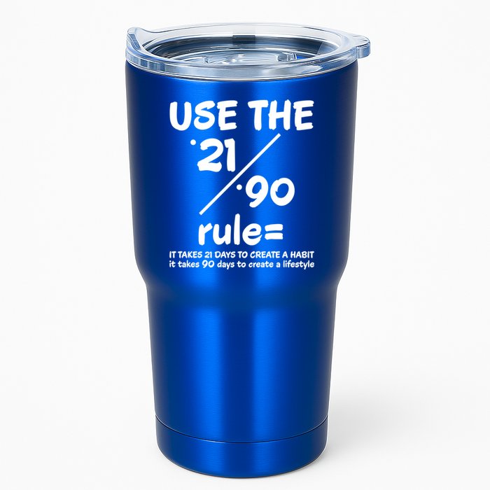 Use The 21/90 Rule= It Takes 21 Days To Create A Habit Gift Tumbler