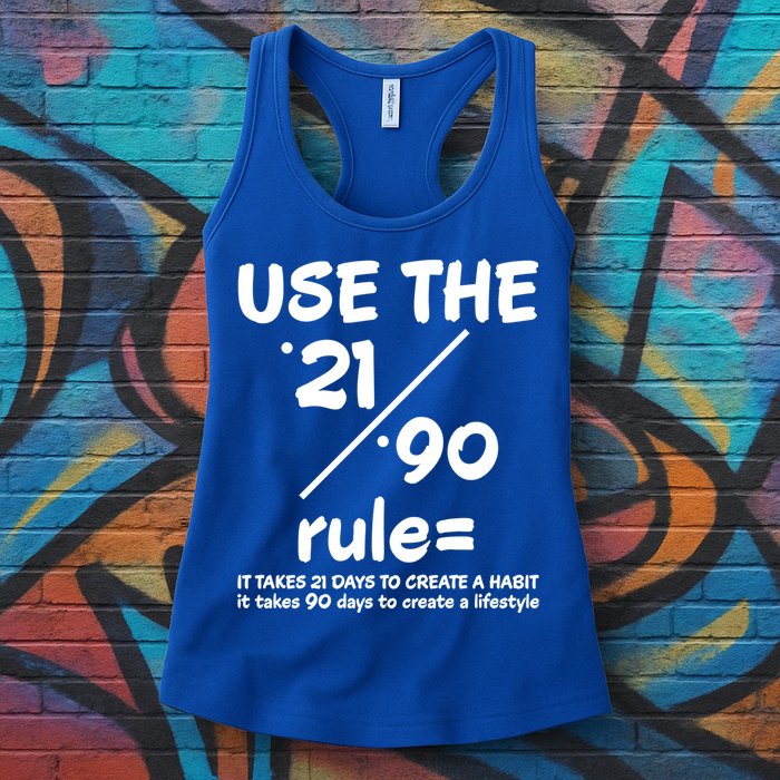 Use The 21/90 Rule= It Takes 21 Days To Create A Habit Gift Womens Tank Top