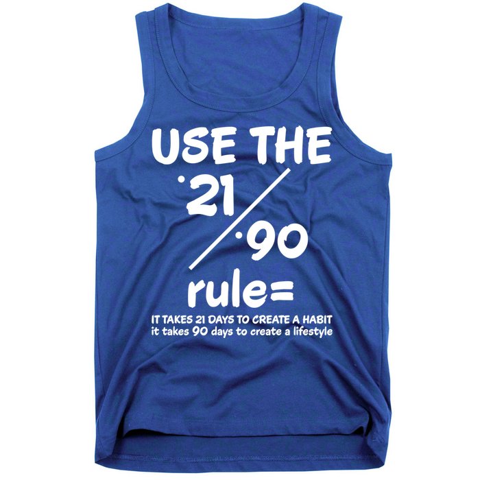 Use The 21/90 Rule= It Takes 21 Days To Create A Habit Gift Tank Top