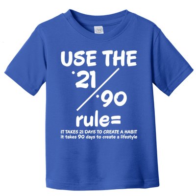 Use The 21/90 Rule= It Takes 21 Days To Create A Habit Gift Toddler T-Shirt