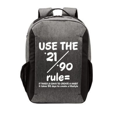 Use The 21/90 Rule= It Takes 21 Days To Create A Habit Gift Vector Backpack