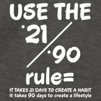 Use The 21/90 Rule= It Takes 21 Days To Create A Habit Gift Vector Backpack