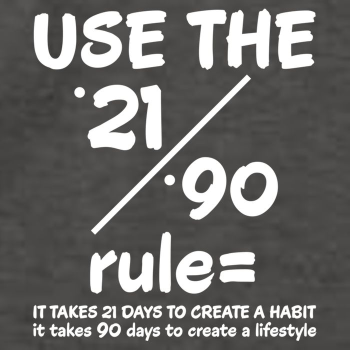 Use The 21/90 Rule= It Takes 21 Days To Create A Habit Gift Vector Backpack