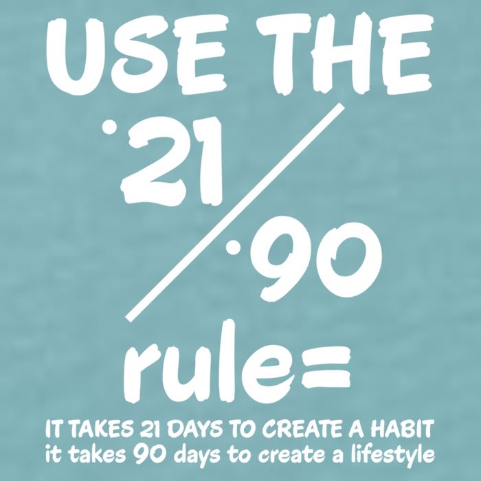 Use The 21/90 Rule= It Takes 21 Days To Create A Habit Gift Sueded Cloud Jersey T-Shirt
