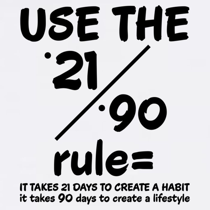Use The 21/90 Rule= It Takes 21 Days To Create A Habit Gift Garment-Dyed Sweatshirt