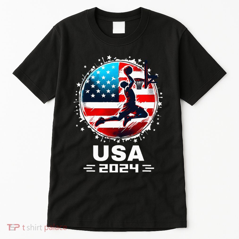 Usa Team 2024 United States American Flag Basketball Usa Tall T-Shirt