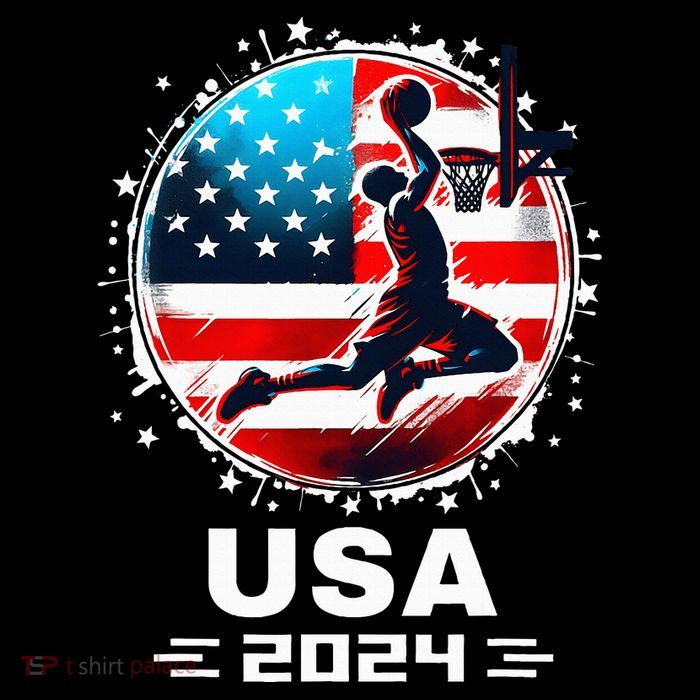 Usa Team 2024 United States American Flag Basketball Usa Premium T-Shirt