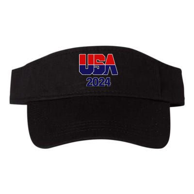 Usa Team 2024 Souvenir American Sports Valucap Bio-Washed Visor