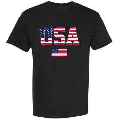 Usa Team 2024 United States American Flag Sport Usa 2024 Garment-Dyed Heavyweight T-Shirt