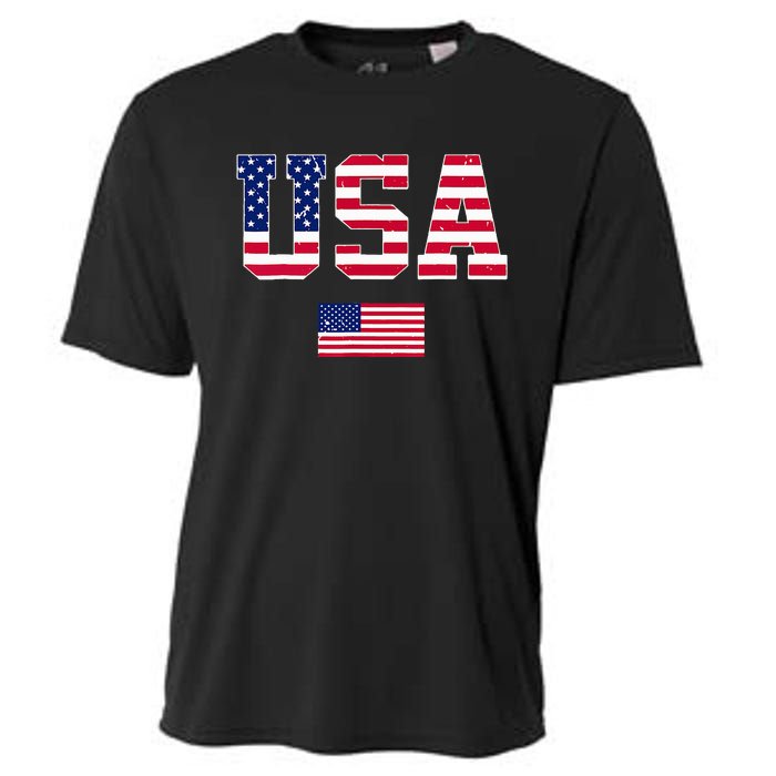 Usa Team 2024 United States American Flag Sport Usa 2024 Cooling Performance Crew T-Shirt