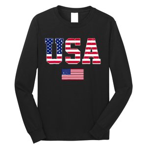 Usa Team 2024 United States American Flag Sport Usa 2024 Long Sleeve Shirt