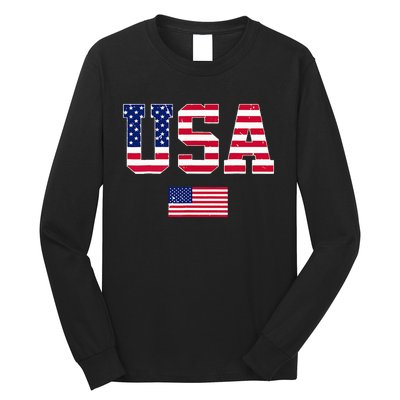 Usa Team 2024 United States American Flag Sport Usa 2024 Long Sleeve Shirt