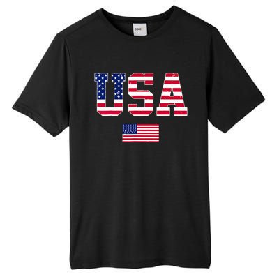 Usa Team 2024 United States American Flag Sport Usa 2024 Tall Fusion ChromaSoft Performance T-Shirt