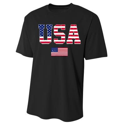 Usa Team 2024 United States American Flag Sport Usa 2024 Performance Sprint T-Shirt