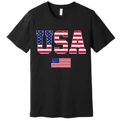 Usa Team 2024 United States American Flag Sport Usa 2024 Premium T-Shirt