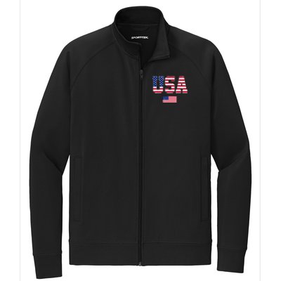 Usa Team 2024 United States American Flag Sport Usa 2024 Stretch Full-Zip Cadet Jacket