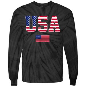 Usa Team 2024 United States American Flag Sport Usa 2024 Tie-Dye Long Sleeve Shirt