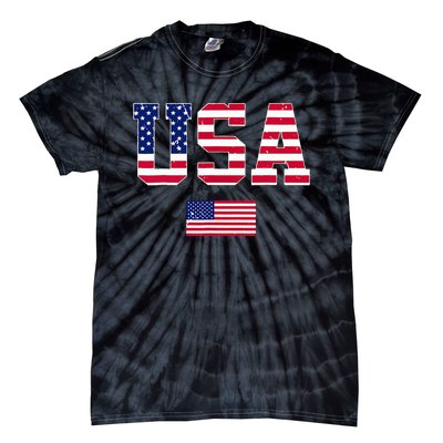 Usa Team 2024 United States American Flag Sport Usa 2024 Tie-Dye T-Shirt