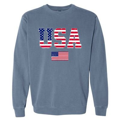 Usa Team 2024 United States American Flag Sport Usa 2024 Garment-Dyed Sweatshirt