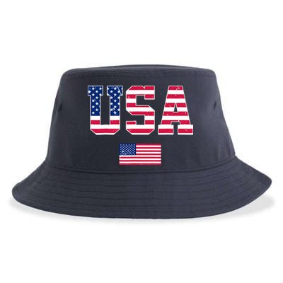 Usa Team 2024 United States American Flag Sport Usa 2024 Sustainable Bucket Hat