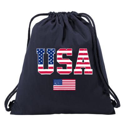 Usa Team 2024 United States American Flag Sport Usa 2024 Drawstring Bag