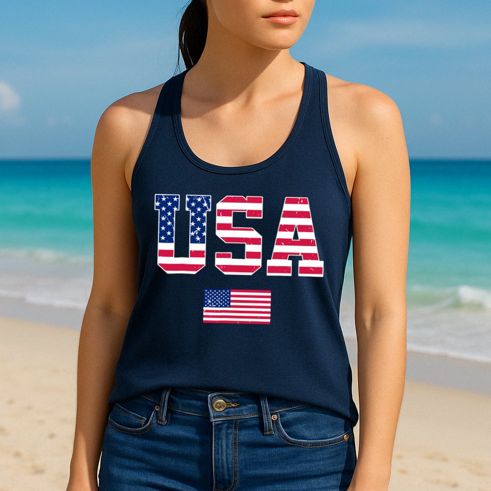 Usa Team 2024 United States American Flag Sport Usa 2024 Womens Tank Top