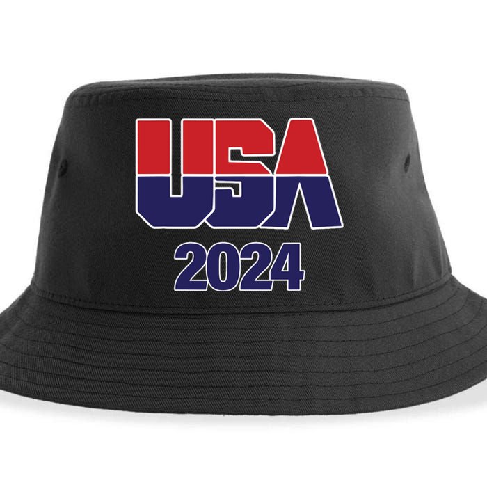 Usa Team 2024 Souvenir American Sports Sustainable Bucket Hat