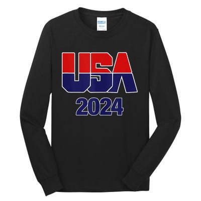 Usa Team 2024 Souvenir American Sports Tall Long Sleeve T-Shirt