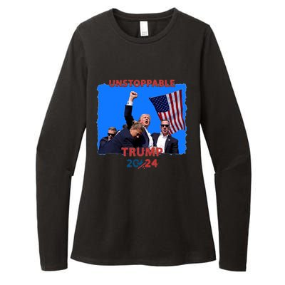 Unstoppable Trump 2024 Donald Trump Survived Shooter Womens CVC Long Sleeve Shirt