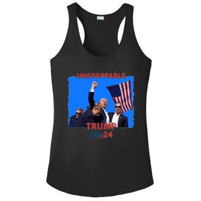 Unstoppable Trump 2024 Donald Trump Survived Shooter Ladies PosiCharge Competitor Racerback Tank