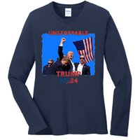 Unstoppable Trump 2024 Donald Trump Survived Shooter Ladies Long Sleeve Shirt