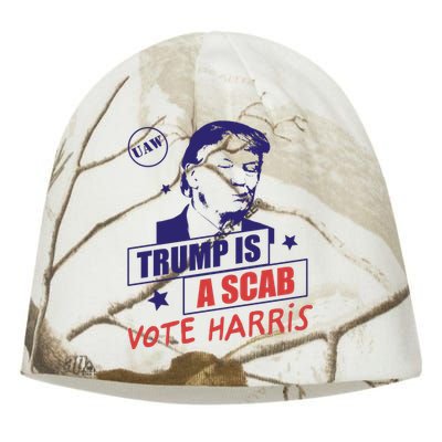 Uaw Trump A Scab Vote Harris Kati - Camo Knit Beanie