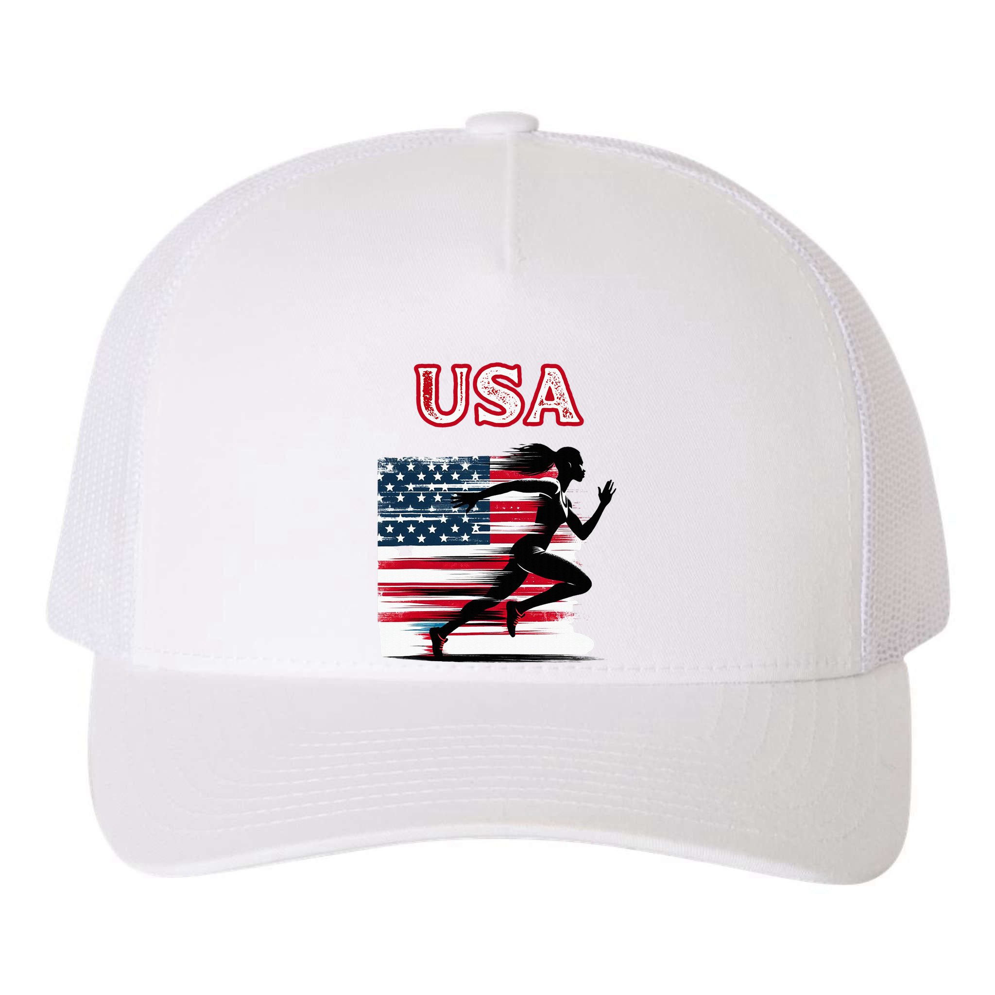 Usa Track And Field Accessories Apparel Yupoong Adult 5-Panel Trucker Hat