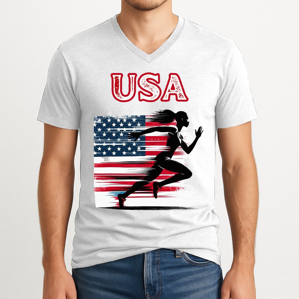 Usa Track And Field Accessories Apparel V-Neck T-Shirt