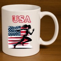 Usa Track And Field Accessories Apparel 11oz C Handle Ceramic Mug