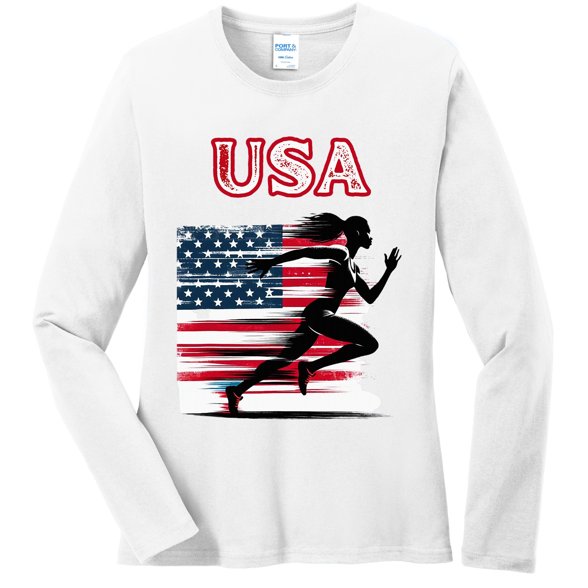 Usa Track And Field Accessories Apparel Ladies Long Sleeve Shirt