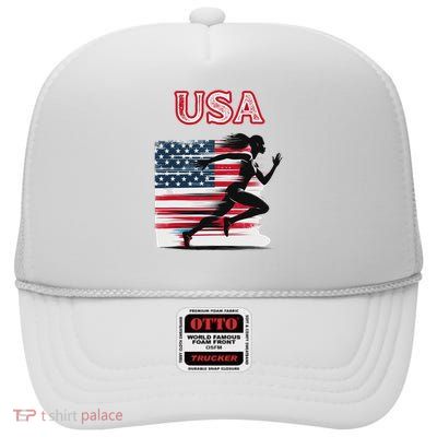 Usa Track And Field Women Girls Accessories High Crown Mesh Back Trucker Hat