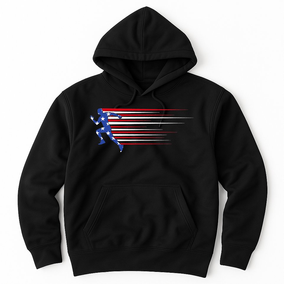 USA Track and field team American flag US Hoodie
