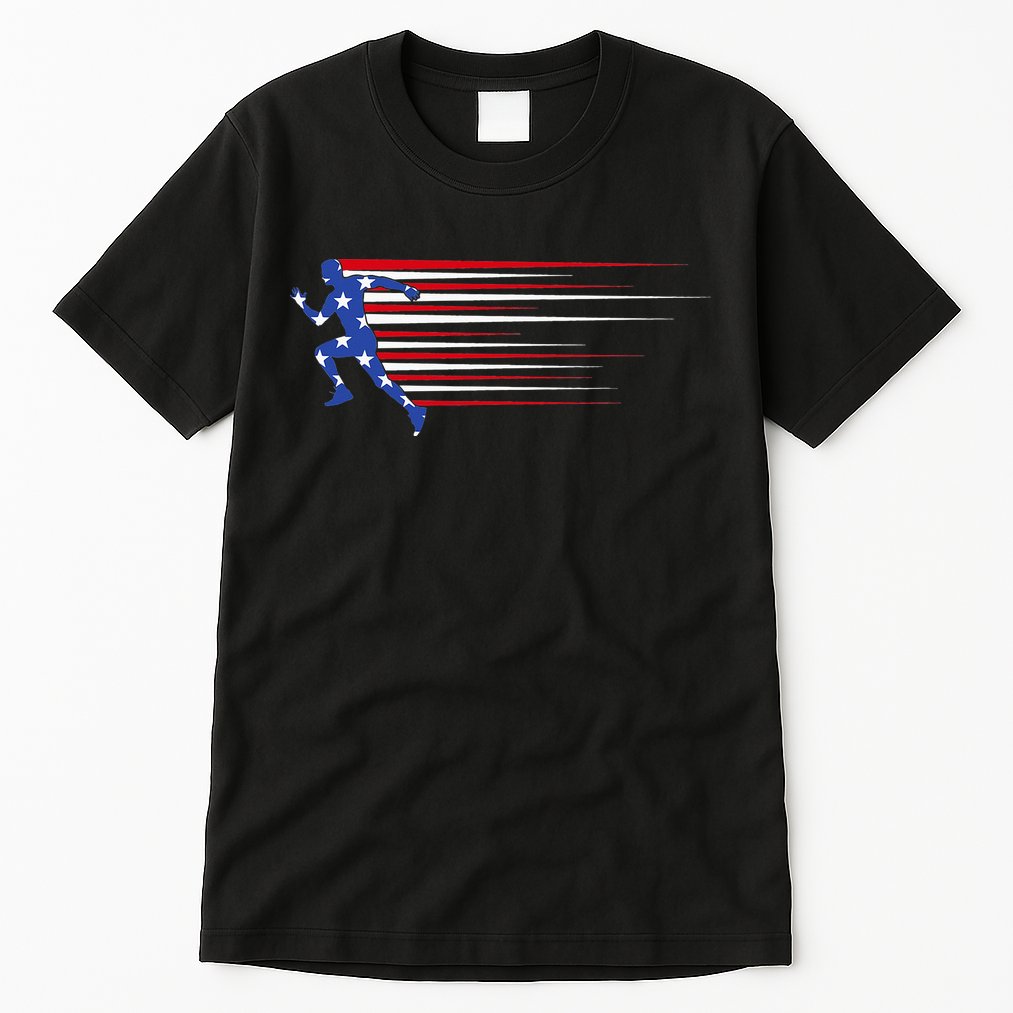 USA Track and field team American flag US Tall T-Shirt
