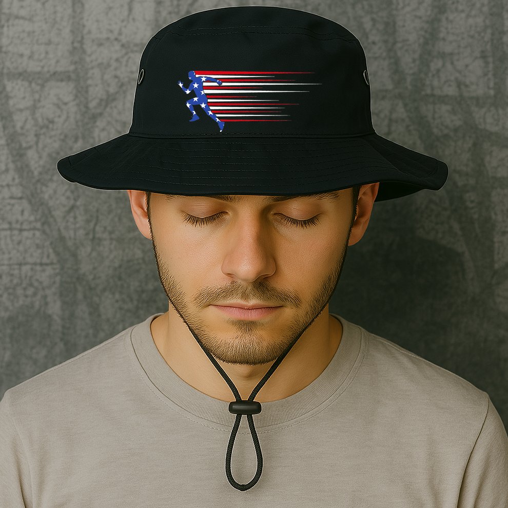 USA Track and field team American flag US Bucket Hat