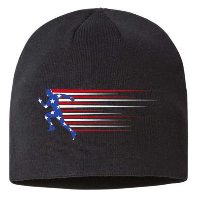USA Track and field team American flag US Sustainable Beanie